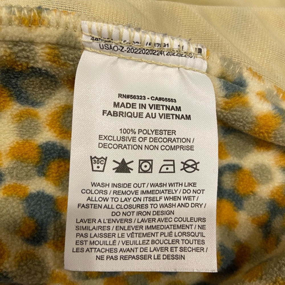 Nike Logo Multi Color Print Full Zip High Neck Fleece Jacket XXL - Picture 6 of 7